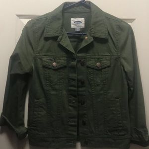 Old Navy green denim jacket